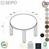 SEIPO TAVOLO RIUNIONE ROYAL tondo melaminico gambe metalliche - Seipo RY.0285 86