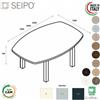 SEIPO TAVOLO RIUNIONE ROYAL monoblocco melaminico gambe metalliche - Seipo RY.0290 91 92