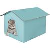 Generic Rifugio Per Gatti Da Esterno Rialzato - Cuccia Pieghevole Per L'inverno, Impermeabile E Antipioggia | Letto Per Conigli E Animali