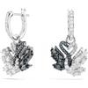 SWAROVSKI ORECCHINI CIGNO, BIANCO E NERO, PLACCATI RODIO 5705728