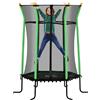 HOMCOM Trampolino Elastico per Bambini 3-10 Anni con Ingresso a Cerniera e Pali Imbottiti, Ø163.5x190 cm, Verde