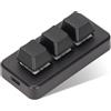 Septpenta Tastiera USB Mini 3 Tasti, Tastiera Retroilluminata RGB, Crea Un Ambiente di Gioco, Design Programmabile, Supporta Plug and Play, Design Ergonomico, Tastiera da Gioco Meccanica per Computer(Nero)