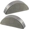 AERZETIX - C75993 - Set di 2 chiavette a forma di mezzaluna 4x7.5x19mm - in acciaio