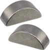 AERZETIX - C75998 - Set di 2 chiavette a forma di mezzaluna 8x9x22mm - in acciaio