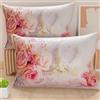PETTI Artigiani Italiani - Federe Cuscini Letto, Coppia di Federe 50x80 cm, Federa Copricuscino, Federe in Microfibra Anallergica, Made in Italy, Federe Shabby Rosa