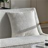 furn. Fodera per cuscino in velluto profilato Hoem Malans - Latte - 45x45 cm
