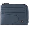 Piquadro Akron Porta carte di credito in pelle ad uno scomparto e schermatura RFID