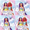 Danilo Promotions LTD Danilo Promotions Limited Confezione di biglietti di Natale Barbie ufficiali, 12 biglietti, 2 diversi disegni, BAXB3