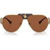 Versace 0ve2252 63 147073, Occhiali da Sole Unisex-Adulto, Multicolore (Multicolore), Taglia Unica