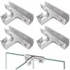 Lyeteung 4 Pezzi 13.5mm Morsetto in Vetro, Lega di Alluminio Vetro Clip, Supporti per Vetro Regolabili, Clip di Fissaggio in Vetro, Morsetti per Vetro, per Vetri Spessi 10-13 mm, Forma di T