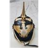 Elmetto imperiale tedesco prussiano in pelle pickelhaube Spike Vinatge decora...