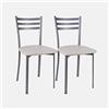 Dmora Set di 2 Sedie Moderne in Ecopelle, per Sala da Pranzo, Cucina o Salotto, 47x42h84, Seduta h cm 45, Colore Bianco