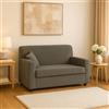 Dmora Divano Fisso 2 posti Baeza, Divano in Tessuto, Sofà lineare salvaspazio, Divano per Piccoli Appartamenti, 125x73h85 cm, Grigio