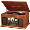 Victrola Classic Vynil Music Centre 6-in-1, Bluetooth, Lettore CD e cassette, Radio FM - Mogano