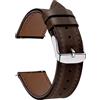 CeiBand Cinturino Pelle per 20 mm 22 mm, Cinturini per Orologio in pelle Vintage, Uomo Donna Morbido Cintura Cinturini - Marrone Scuro