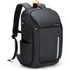 Ponhog Zaino 30L per Uomo - Zaino per Laptop 17,3 Pollici Approvato TSA con Apertura 180° e Tessuto Impermeabile 900D per Lavoro, Università, Pendolari (Nero)