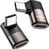 MOGOOD Adattatore USB C Angolare 90 Gradi, 2 Pezzi, Connettore Type C Maschio a Femmina, 100W PD Ricarica Rapida, Compatibile con iPhone 17 Pro Max, MacBook, Samsung Galaxy S25 Ultra, iPad, Switch.