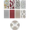 IlGruppone Il Gruppone Passione Casa Telo Arredo in Cotone Panama Stampato Varie Fantasie GrandFoulard Copridivano Copriletto Sofà Prodotto Italiano Singolo e Matrimoniale - Esagono Beige - 1 Posto