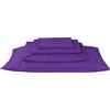 SaRani Set Completo Lenzuola Cotone Sopra Sotto Federe Matrimoniale Singolo Tinta Unita (Una piazza e mezza, Viola)
