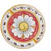Sicilia Bedda - POSACENERE IN CERAMICA SICILIANA - Elegante complemento d'arredo per Casa e Ufficio (Fiore Bianco)