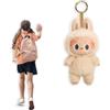 May Huang Labubu Peluch Keychain, 17CM Labubu Peluche, Pupazzi Labubu, Figura di Scatola Cieca LaBubu, Labubu Plush Toy, Pupazzo Labubu, Adatto Regali per Ragazzi e Ragazze (Bianco)