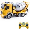 LioMaxi Camion betoniera con tutte le funzioni, giocattolo telecomandato alimentato a batteria, per bambini e bambine, scala 1:24, 6 canali, con luci e suoni