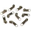 cyclingcolors 10x Cursore Cerniera Ricambio Kit di Riparazione per Cerniera Testa N°5 Cursori per Vestiti Borse Giacche Borse Valigie Jeans, ottone antico
