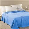 Caleffi Copriletto Singolo Non Trapuntato, Dobby, 50% Cotone 50% Poliestere, 170x260cm, Blu, 1010265