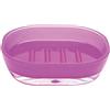 Excelsa Portasapone bagno plastica Lilla' trasparente cod.46928