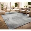 TT Home Tappeto Salotto Pelo Corto Monocolore Design Moderno Lavabile, Colore: Argento, Dimensione:300x400 cm