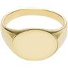 Fossil Anelli da uomo in acciaio inox con sigillo, Oro tenue, 10