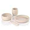 JANE' Jane Set Pappa Set Di Stoviglie Silicone Colore Sand Rosa