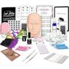 TwoWin Kit per Extension di Ciglia False, Testa di Manichino Professionale per Formazione e Pratica di Extension di Ciglia per Principianti, Forniture per Estetiste e Cosmetologia