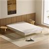 Teeno - Letto a doghe Matrimoniale 160 * 200 - Alto 29cm con 2 * 14 doghe，6 piedi，Struttura Letto in legno e metallo - Bianco