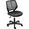 Soberine Sedia Ufficio Scrivania Girevole Regolabile, Sedia da Ufficio Ergonomica Senza Braccioli a Rotelle in Rete Traspirante Portata 136 kg Nera