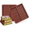 DragonX2 Stampo Per Cioccolato In Silicone Profondo 2 Pezzi, Stampo Per Cioccolato Con 20 Fori, Stampo Cioccolato Dubai Per La Cottura Al Cioccolato Con Noci Fai-Da-Te