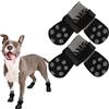 PUMYPOREITY 2 Paia Calzini Antiscivolo Cani, Calzini Cane Ferite Copri Zampe Cani Calze Protettive Cani Calzini Parquet Calze Invernali Esterno Calzini Cani Grande Scarpe per Cani(Grigio-Nero, XL)