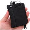Keenso Outdoor Molle Pouch Wallet Mini Portable Key Card Case Pouch Bag Portamonete con Moschettone (Nero)