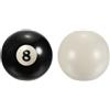 PATIKIL Palla Biliardo di Ricambio #8 2-1/16, 2 Pezzi Palla Biliardo Palla Biliardo Standard di Dimensioni Regolamentari Bianca per Sala Biliardo Sala Giochi, Nero