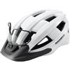 ROCKBROS Casco Bici con Luce di LED, Casco per Bici con Visiera Traspirante Lenti Magnetiche UV400, Caschi da Bicicletta Regolabile Uomo Donna MTB, 55-61 cm, Bianco