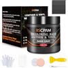 BSCPAM Riparazione Pelle Kit,Grigio Scuro Tintura Pelle,Ripara Pelle Divano per Graffi/Macchie,Rinnova Volante in Pelle,Sedili Auto,Divano,Sofa,Giacca,Scarpe,Sella Riparare Sbiaditure,Crepe,Graffi Sul Cuo