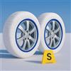 CARALL Calze da Neve Omologate Italia, Colore Bianco, Misura S, Catene Da Neve Tessili (Bianco,S)