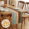 Inhobbok Runner da Tavola Blu Verde Strisce Legno Decor Moderno Runner Tavola Poliestere Lavabile Tovaglia Runner Decorazione per Tavolo da Pranzo per Sala da Pranzo Matrimoni Picnic Feste Agriturismo 40x140
