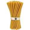 Danilovo Candele Pura Cera d'Api- No goccia, No fumo, Alte, Sottili Coniche-Decorative per Preghiera in Chiesa, Candele per Decorazione o Compleanno, Altezza 16,5cm, Diametro 0,57cm (50pz)