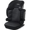 Foppapedretti Seggiolino Auto Open I-Size, per bambini da 100 a 150 cm di altezza, 3-12 anni, conforme ECE R129, Fissaggio Dualfix (Isofix e non), Protezione Impatti Laterali, Sfoderabile, Carbon