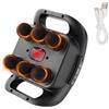 MAGIC SELECT Massaggiatore Elettrico a 6 Testine. Pistola per Massaggio Muscolare con 9 Livelli e 9 Modalità. Cuscino Massaggiante per Schiena, Gambe, Cosce, Addome. Strumento di Massaggio per il Relax.
