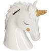 DEGHI Salvadanaio per bambini 16h cm unicorno in ceramica bianco - Kids
