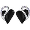 LEAFAEL Orecchini Cuore Infinito Donna con Pietre di Nascita | Collezione orecchini Cuore Infinito con cristalli colorati; regalo donna per compleanno, Natale o Festa della Mamma