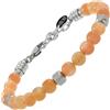 10:10 Bracciale Uomo - Bracciale Donna Pietra Naturale Del Sole Diametro 6 mm - Braccialetto Acciaio Inox - Resistente, Elegante e Regolabile - Made In Italy