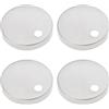 SG Store Set di 4 cerniere per sedile del WC, diametro 55 mm, con cerniere in acciaio inox, colore argento